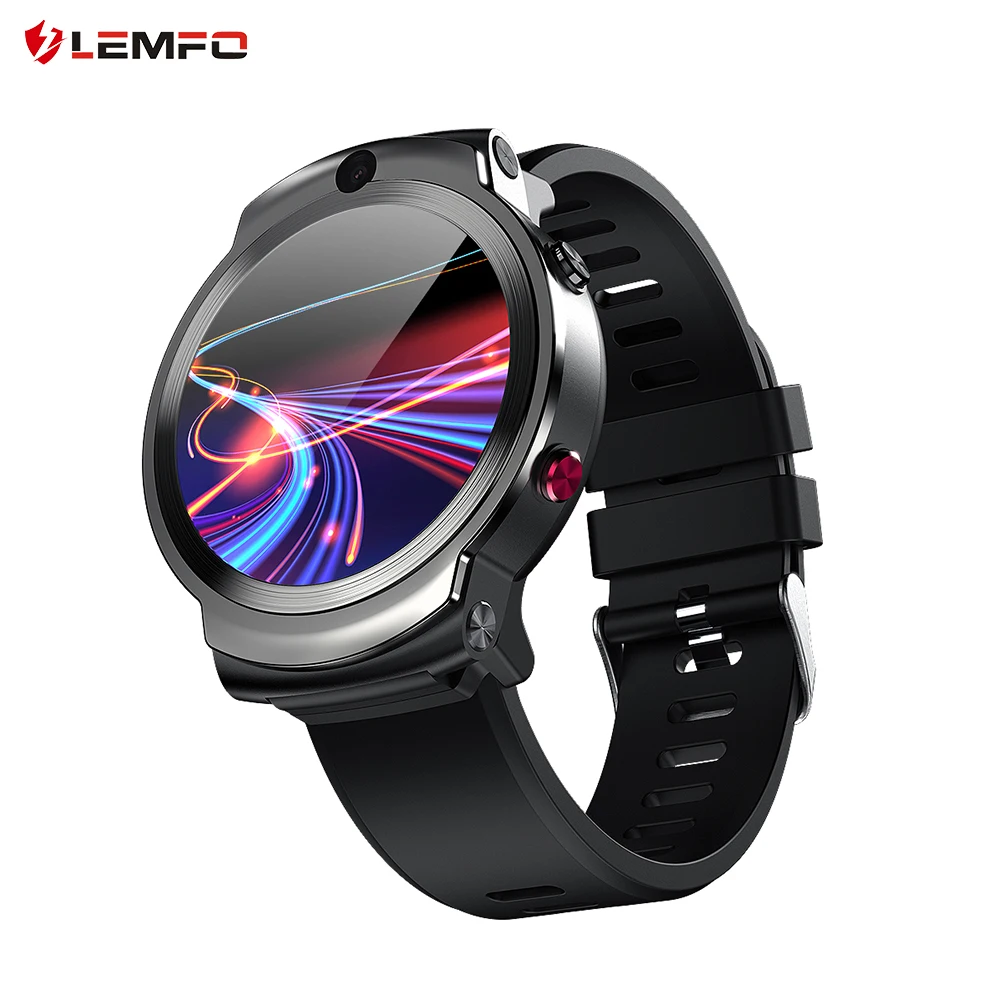 Смарт часы LEMFO LEM13 Wi Fi круглый экран 1 6 дюйма 4G HD GPS разрешение 400*400 аккумулятор 1280
