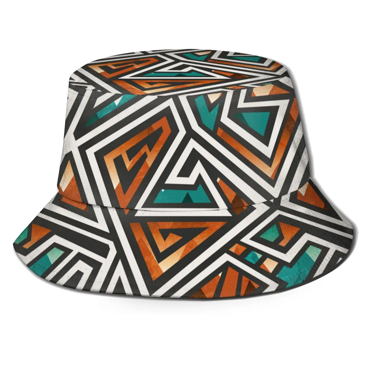 

African Style5 Flat Top Breathable Bucket Hats Unisex African Style5 Bucket Hat Summer Fisherman's Hat