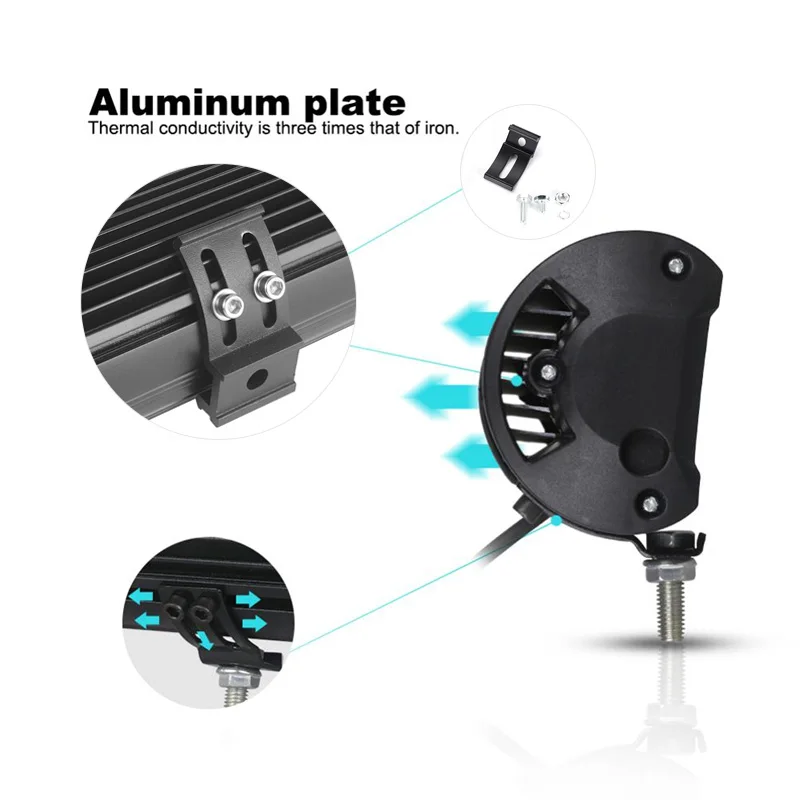 LED Bar 72W Work Light for Truck Spot/Flood Beam Driving Car ATV 4x4 Offroad Jeep Tractor 12V/24V bar | Автомобили и мотоциклы