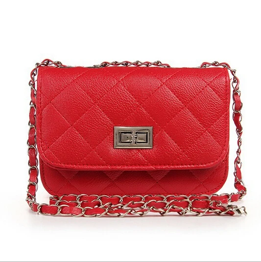 

Fashion new handbags High quality PU leather Women bag Small incense wind chain Lozenge Shoulder bag Lock Stereotypes lattice