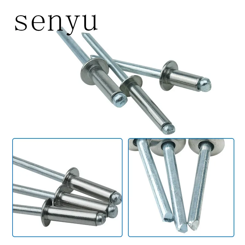 LUHUICHANG M3.2 Нержавеющая сталь Грибок Винт Вытяжной Ривет Сломанный Мандриль Слепая Гвоздь Всплывающий Ривет Самозапирающийся Ривет Мебель.