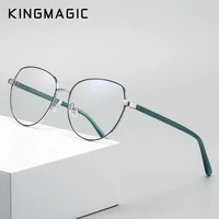kingmagic blue light blocking glasses for men women alloy metal frame anti radiation glasses computer glasses