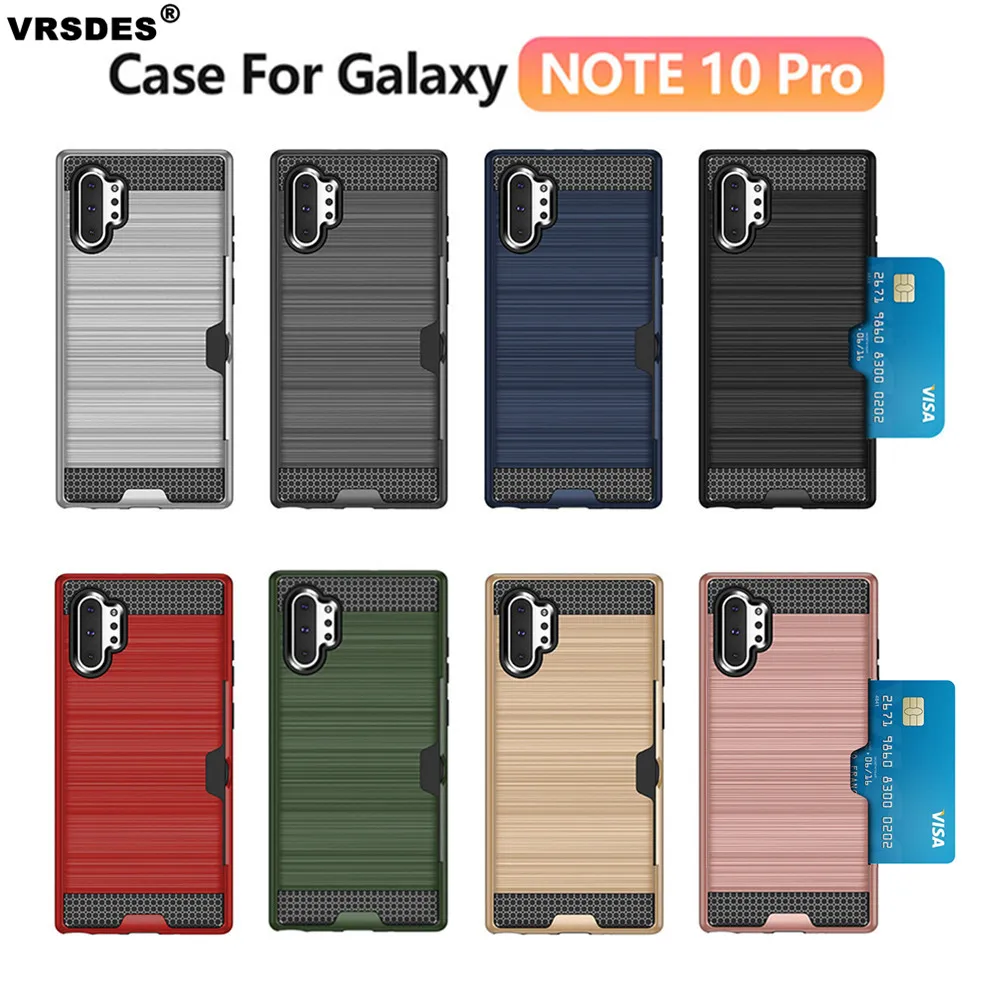 Чехол для Samsung Galaxy Note 10 + чехол с держателем кредитной карты и слотом Plus Pro