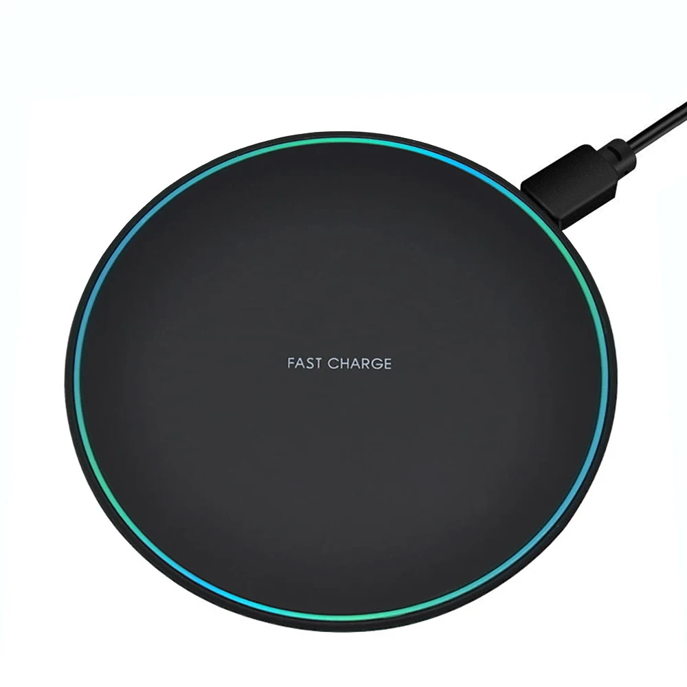Беспроводное зарядное устройство Smart Quick Charge быстрое зарядное устройство 10 Вт USB Беспроводная зарядная площадка для iPhone X XR XS 8 Plus Sumsung S9 Plus Z2