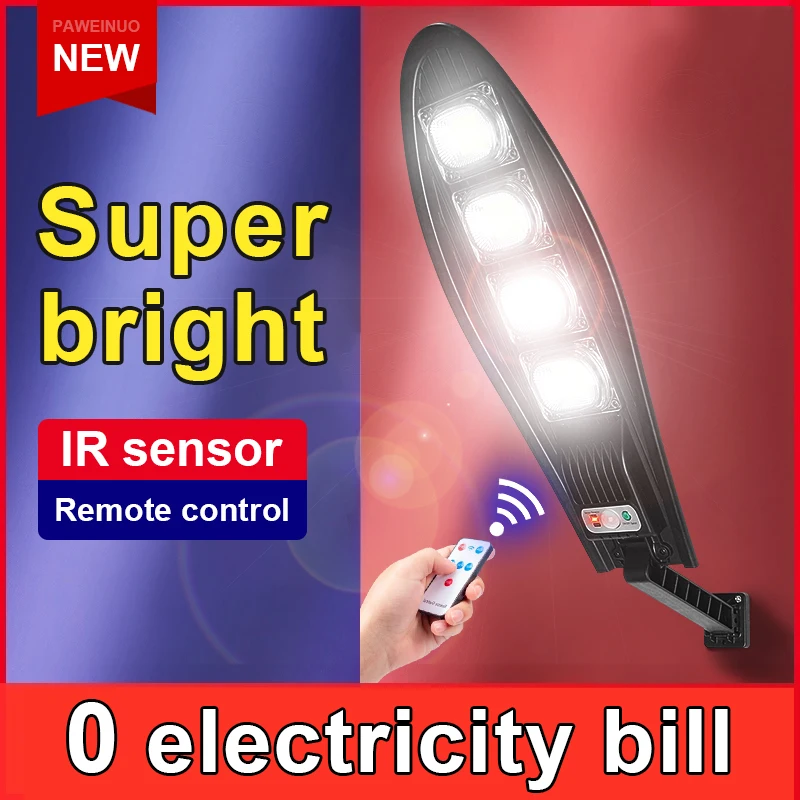 

500 watts LED Solar Light Outdoor Solar Lamp Powerful Sunlight Waterproof PIR Motion Sensor Street Light for Garden Decoration