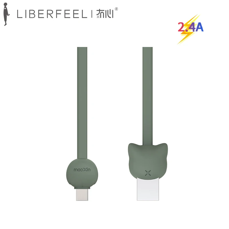 Liberfeel Maoxin USB Дата кабель cat Дизайн 1 м Микро ios зарядка Кабо iphone 2.4A для Мобильный
