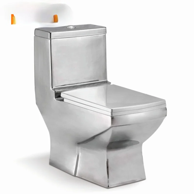 

Nordic Style One Piece Closestool Silver toilet creative personality art bar water closet super swirl color WC