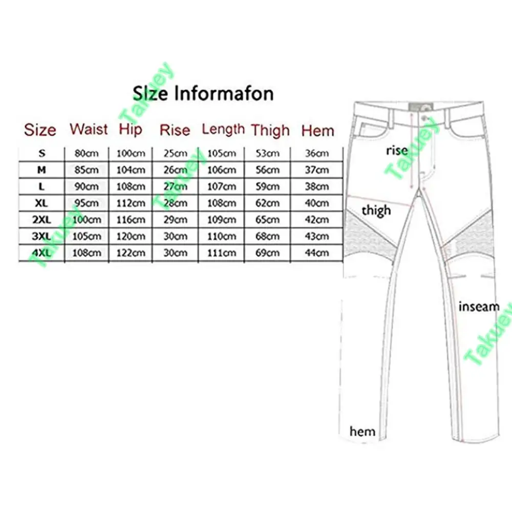 Новые мужские байкерские джинсовые брюки для езды на мотоцикле с большими