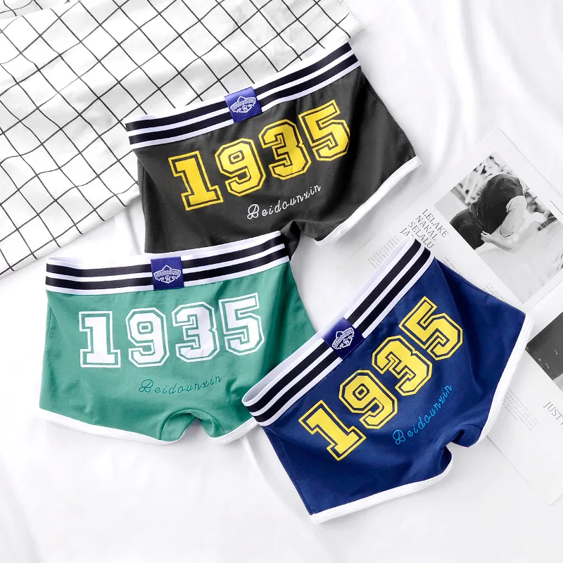 New Men's Panties Set Boxers Men Soft Men Underpants Breathable Cozy Men's Shorts Set Underwear Men Cotton Loose Elastic Boxer