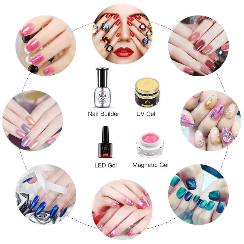 Белый 36W для ногтей УФ светодиодная лампа сушки фототерапии Клей сушильная