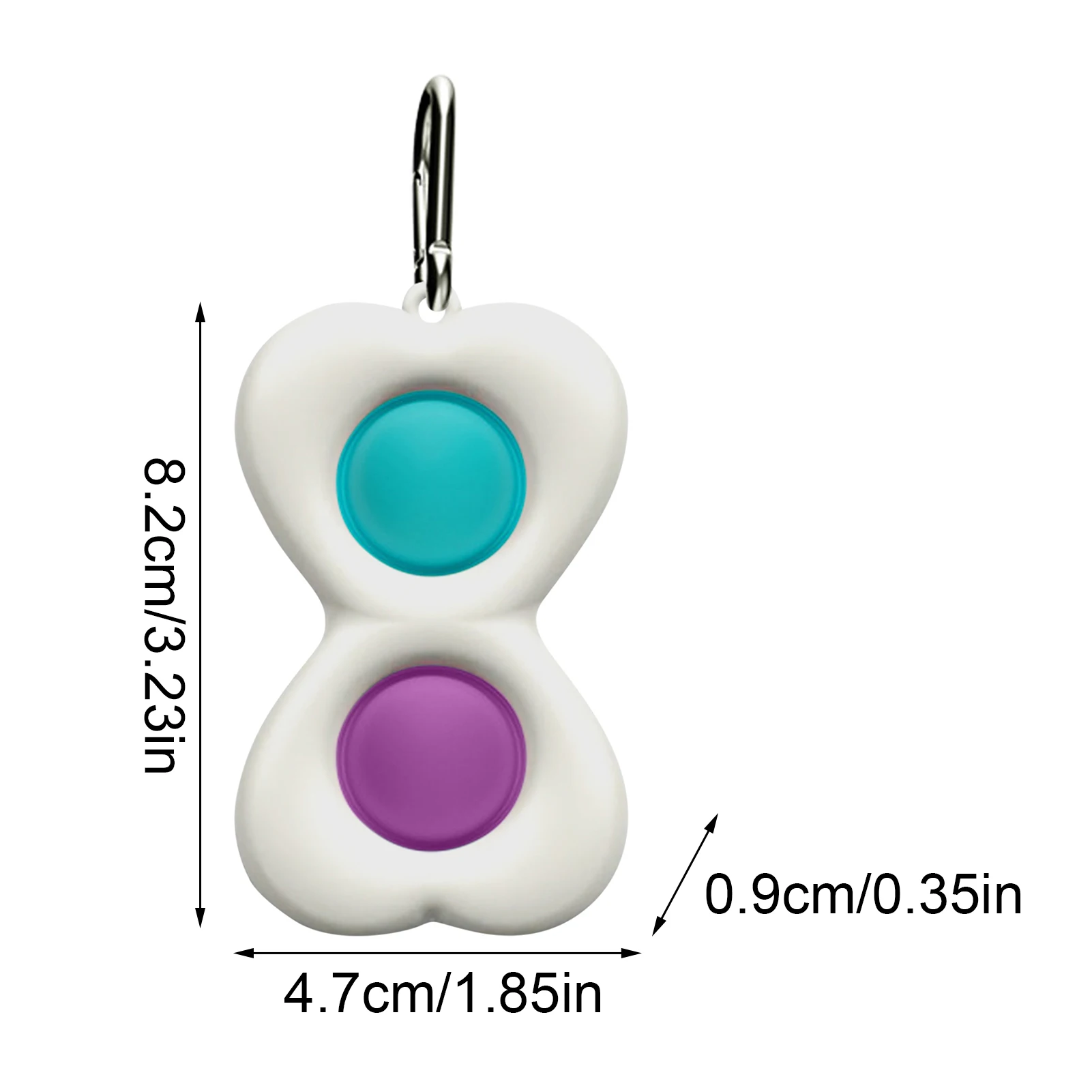 

2021 New Decompression Fidget Simple Dimple Children's Finger Press Sensory Pressure Relief Keychain Decorative Educational Toys