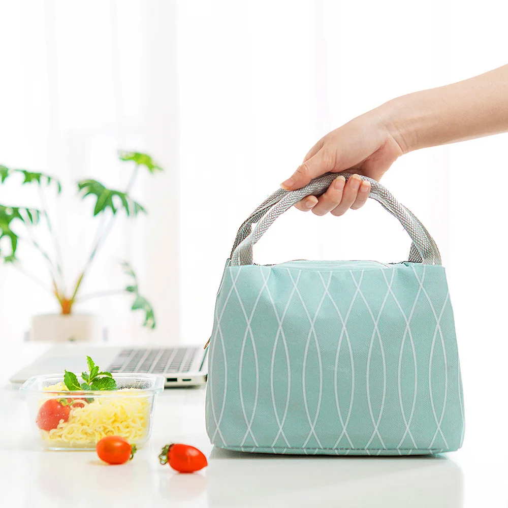 Portable Outdoor Picnic Lunch Bag for Kids Built in Aluminum film Fresh Keeping Ice Pack Zipper Box Women Food  Багаж и