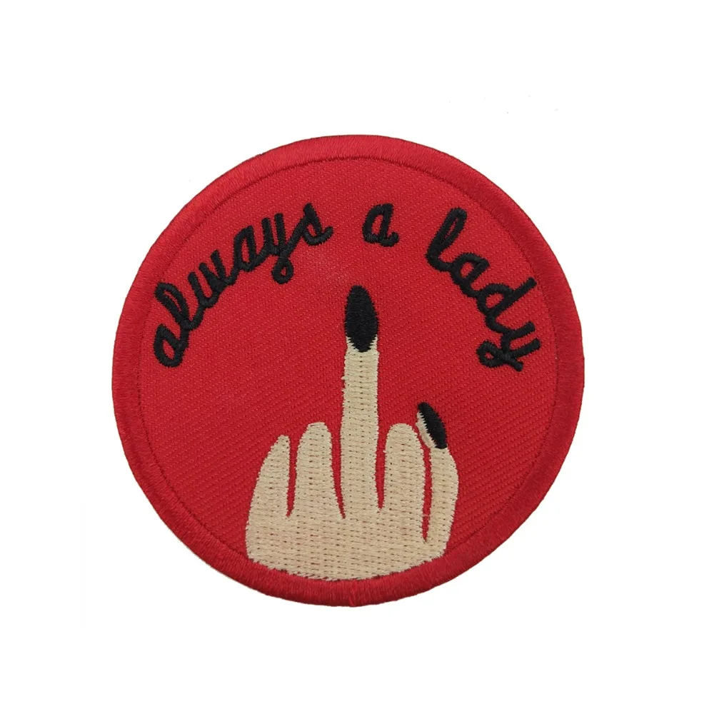 Забавные ярлыки на красный палец Always a Lady нашивка сделай сам милые наклейки