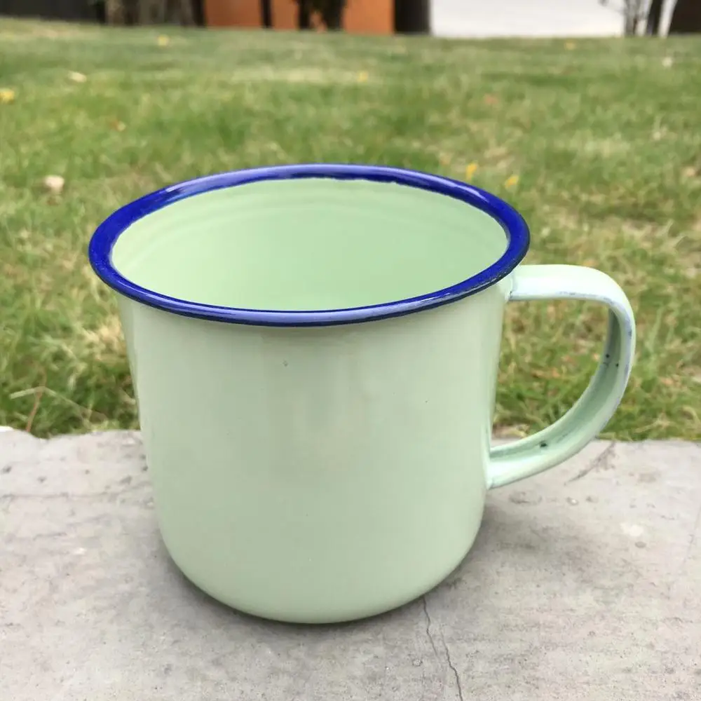 Не ржавеет хорошее качество 370 мл Небьющийся простой белый вареный heatable эмаль