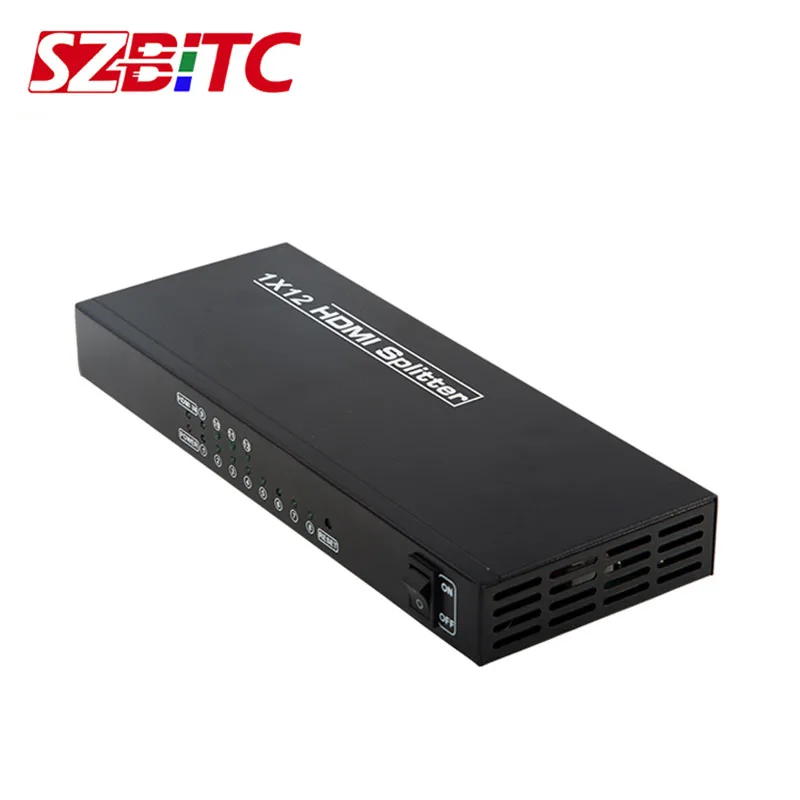 SZBITC 1x12 HDMI разделитель 4K @ 30 Гц видео распределяет 1 до 12 дисплеев 3D распределения