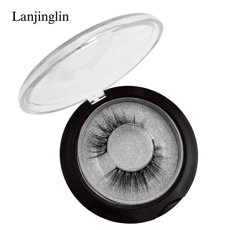 LANJINGLIN, 1 пара, 3d, норковые ресницы, ручная работа, Полоска, ресницы, накладные натуральные, искусственные ресницы, норковые ресницы, безвредный макияж