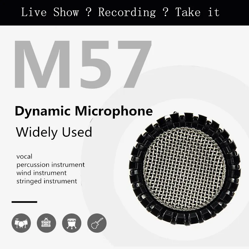Finlemho микрофон Dyanmic Capsule звукозаписывающий студийный SM57 Профессиональный для гитарного усилителя барабанный набор инструментальный микшер аудио