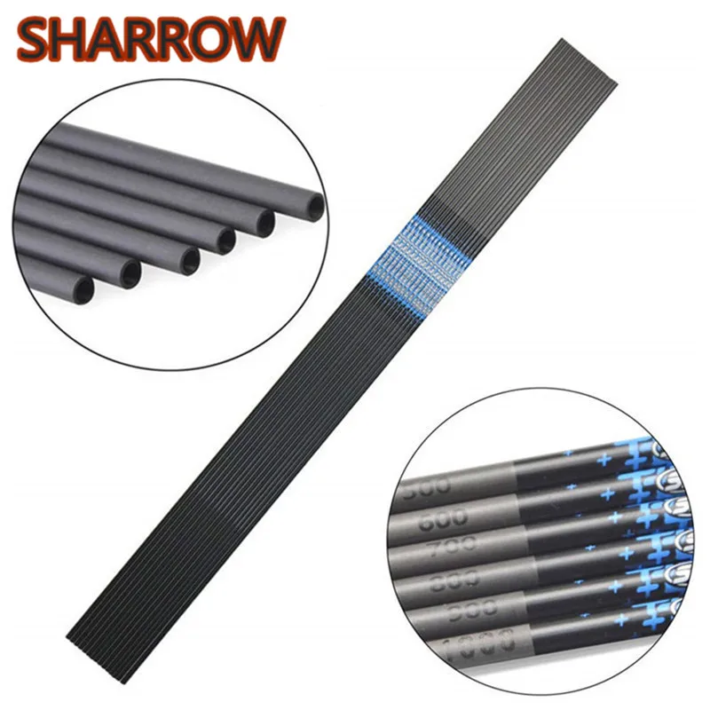 Стрелы для стрельбы из лука 12 шт. 30 дюймов стрелы чистого углерода Вал