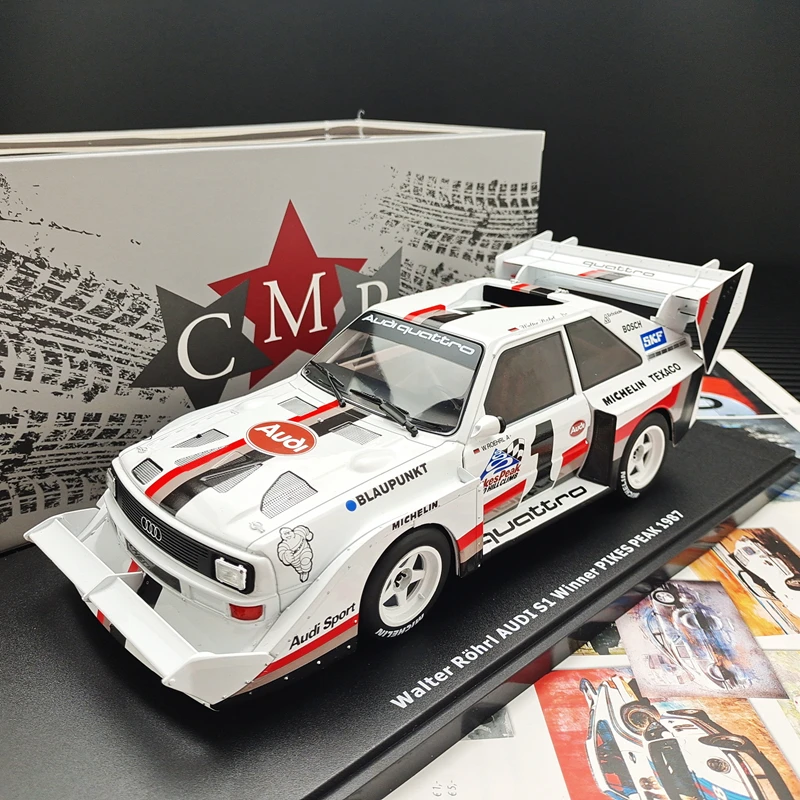 

CMR 1:18 Audi Sport quattro S1 E2 1987 Pikes Peak Hill Climb Racing Limited Collector Edition Metal Diecast Model Toy Gift
