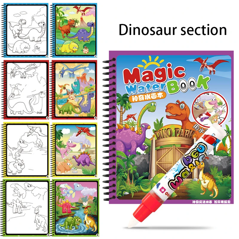 1 шт. книжка-раскраска Магические рисунки ручка живопись доска для рисования