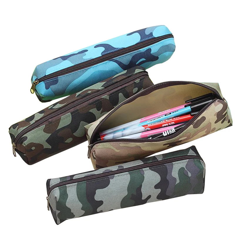 Камуфляжный чехол для карандашей мальчиков и девочек на молнии школьников