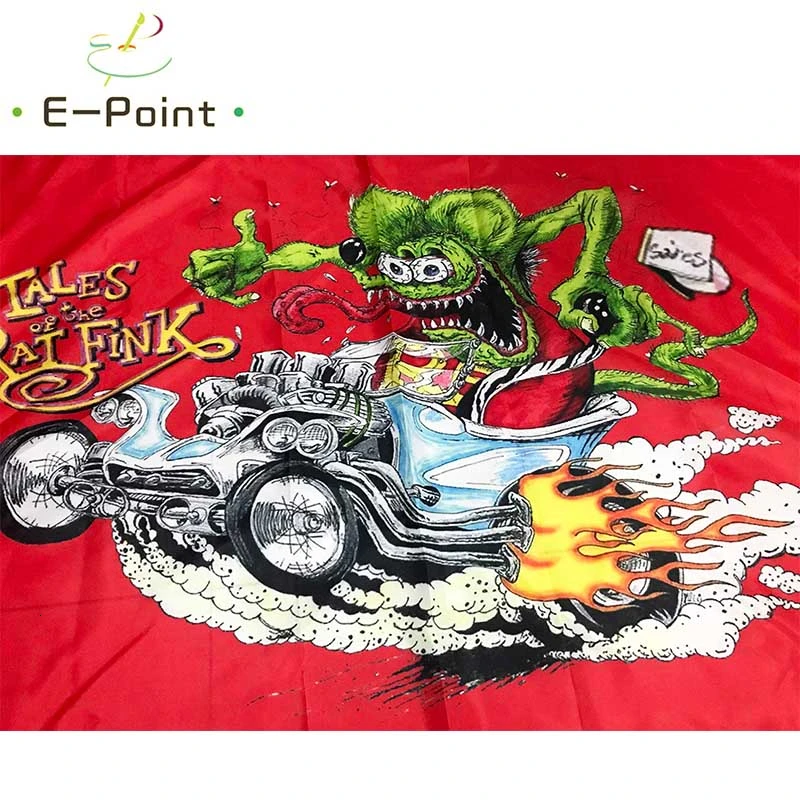 Сказочный флаг Rat Fink 2 фута* 3 фута(60*90 см) 3 фута* 5 футов(90*150 см) размер рождественские украшения для домашнего флага баннер подарки