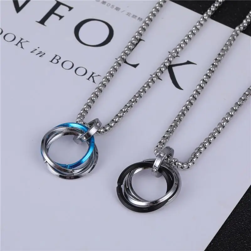 

Circle Necklace For Women Men Party Jewelry Statement Pendant Boho Gothic Round Ring Necklace