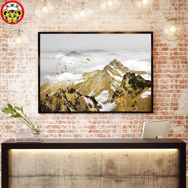 

Mountain Porch Large Size Background Elegant on Canvas The Wall Paint by Number Gold Painting by Numbers Art One Piece Cartoon