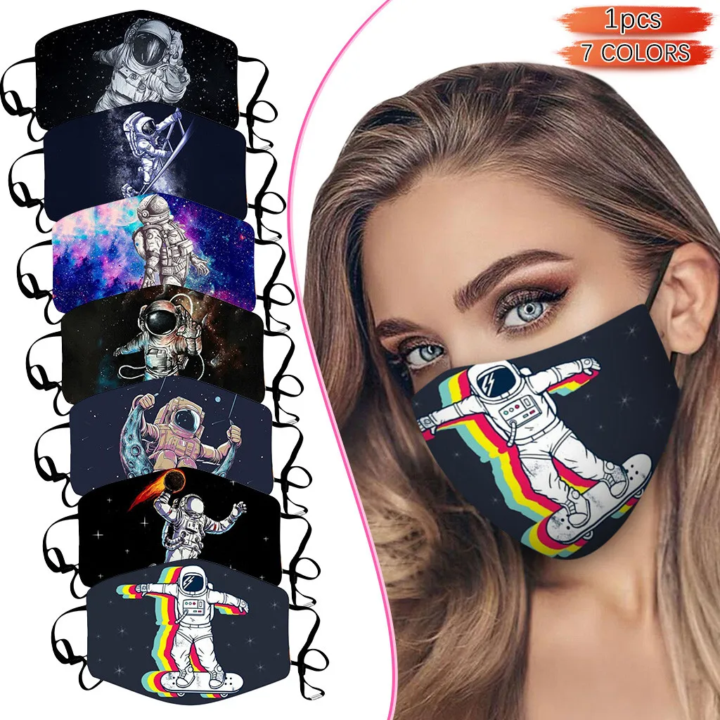 Дышащая велосипедная маска для лица с принтом взрослых модная хлопчатобумажная