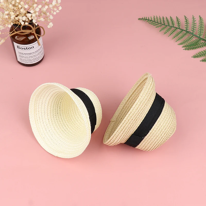 

Fashion Doll House Hand-woven Straw Hat for 1/6 Doll Accessories Decoration Girls Boys Dolls Gift
