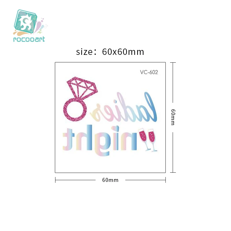 Рокоарт Командная невеста временная поддельная татуировка девичника Ночь дам Тату водонепроницаемое тело искусства Татуировка для свадьбы.