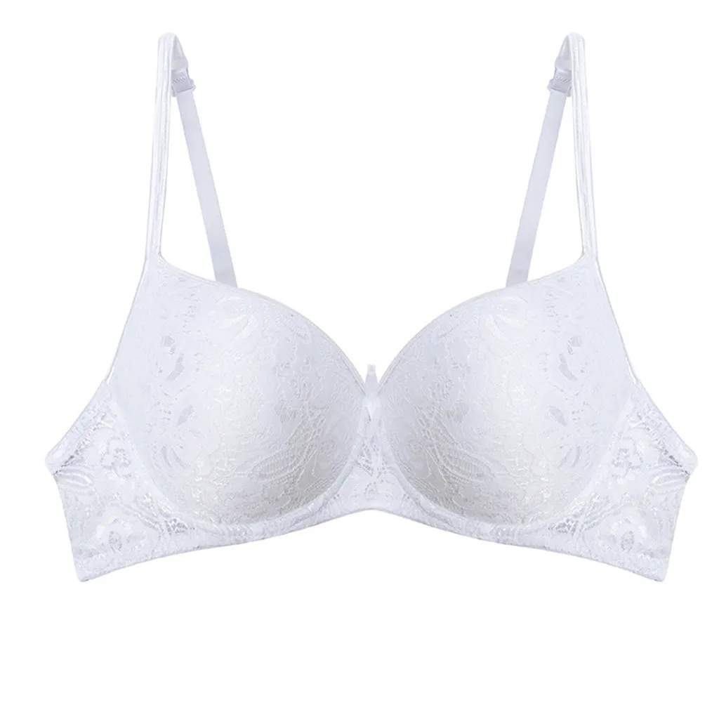 Бюстгальтер пуш ап для женщин сексуальный кружевной Цветочный на косточках