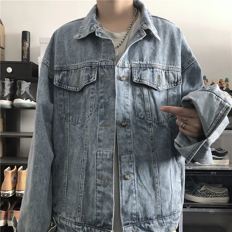 

Denim Women's Korean-Style Ins Harajuku BF Style New Retro Washed Jacket Loose Casual Long Sleeves Trendy Top