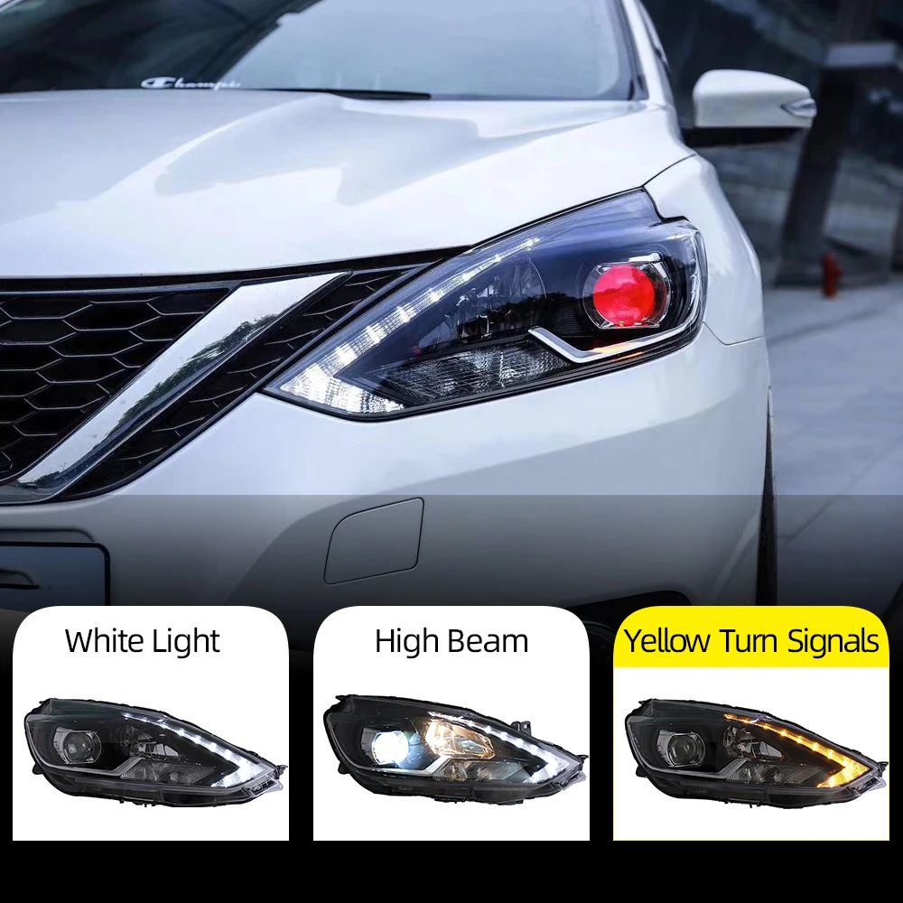2 шт. автомобильный Стайлинг для Nissan Sylphy фары 2016 2017 2018 налобный фонарь