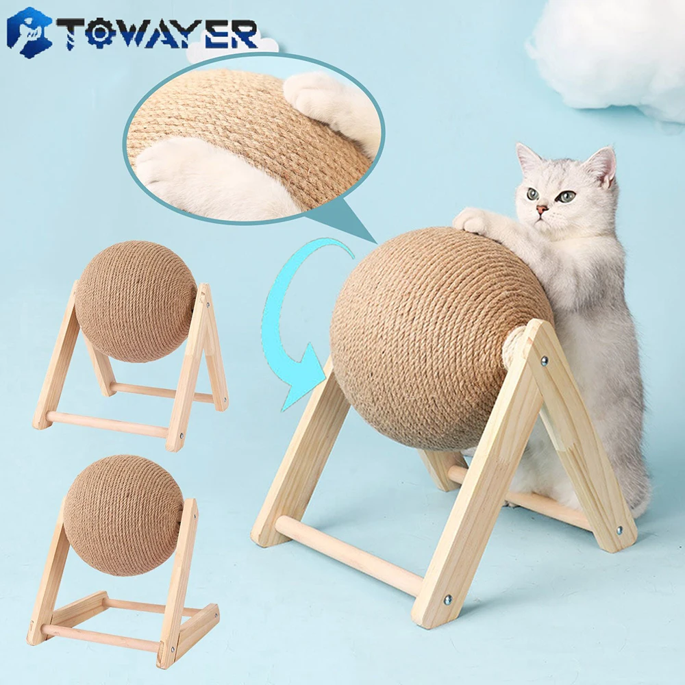

Когтеточка для кошек, игрушка, котята, сизальная веревка, шаровая доска, шлифовальные лапы, игрушки, кошачья Когтеточка, износостойкая мебел...