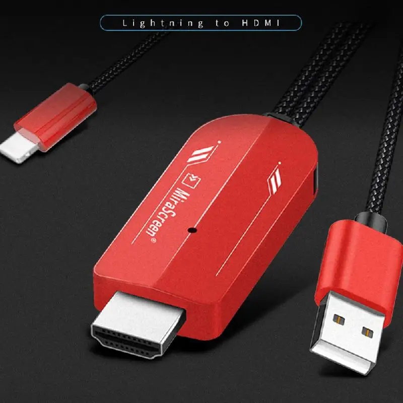 8-контактный кабель HDMI HDTV TV цифровой av-адаптер 2 м USB 1080P смарт-конвертер для Apple IPhone