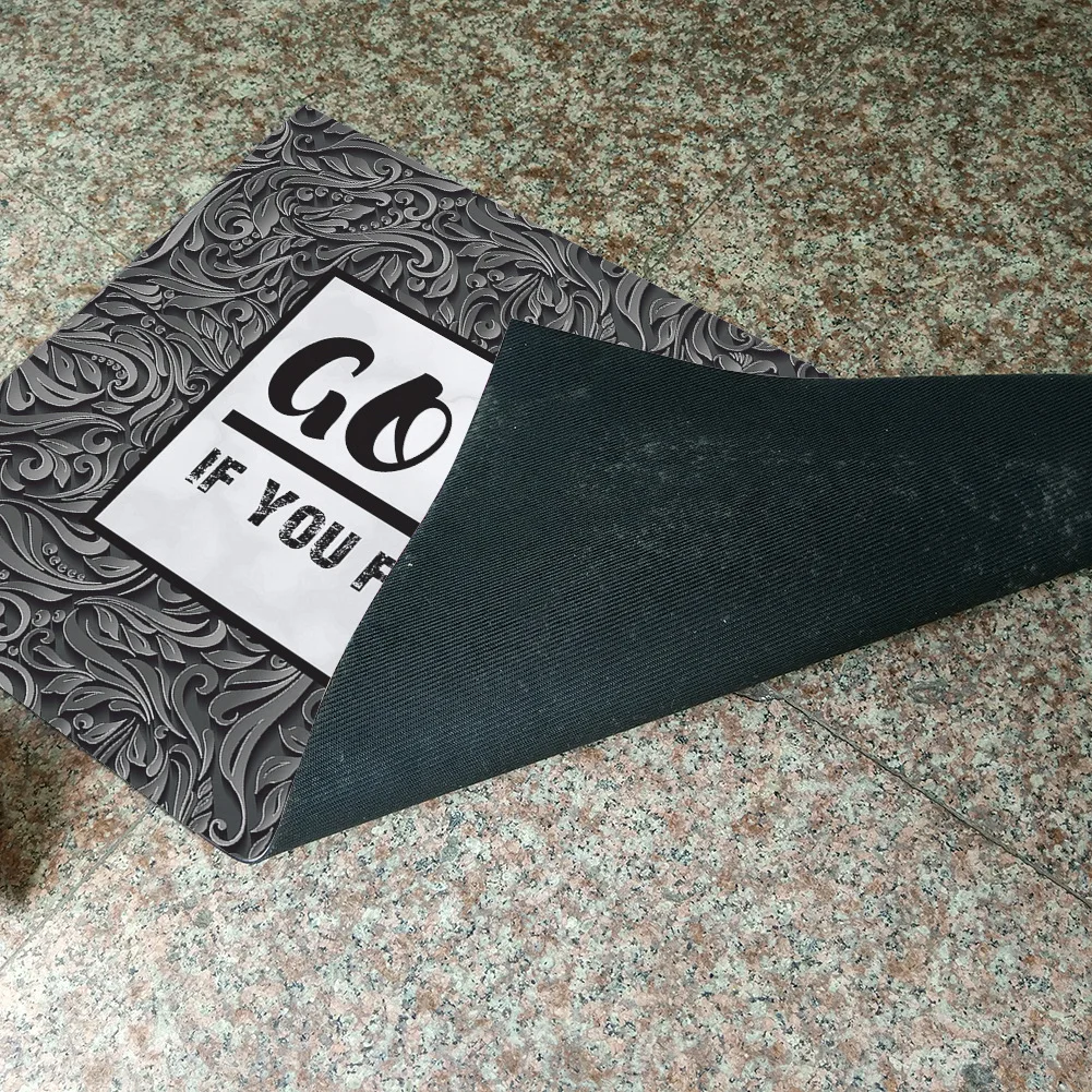 Прямая поставка новый резиновый коврик с фиолетовыми буквами для двери ковер