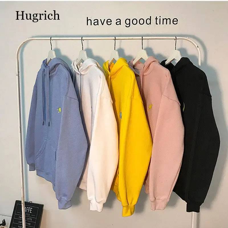 2021 New Hoodie Women's Casual Coat Spring Autumn Embroidery Plus Size Women Sweetshirts Korean Fashion Pocket Oversized Hoodies