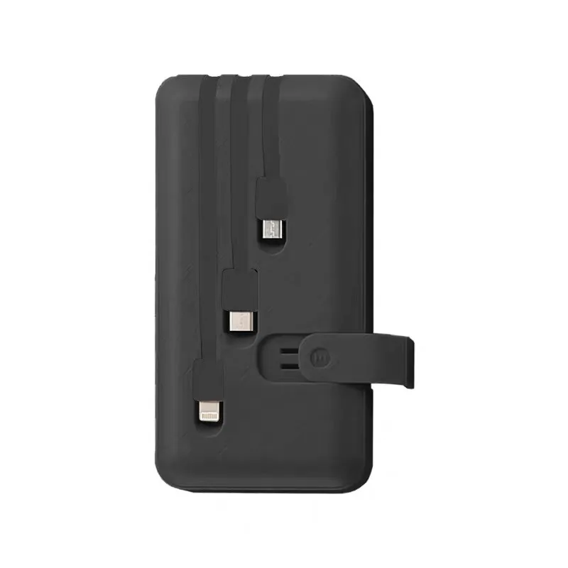 20000mAh Power Bank Быстрая Зарядка Внешний аккумулятор встроенный 3 Кабели Внешнее