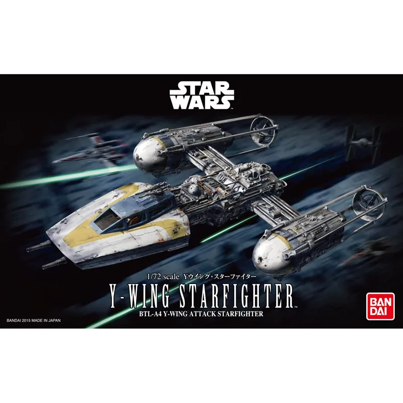 

Original Bandai Hobby Star Wars 1/72 Y-Wing Starfighter Building blocks toys for children