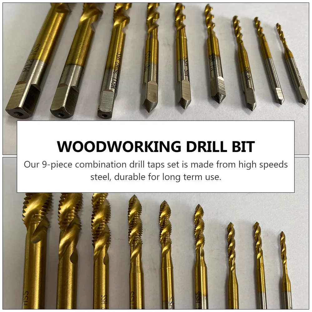 

9pcs Drill Bit Drilling And Tapping Bit Screw Tapping Bit Tool