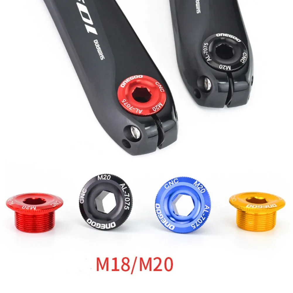 

1pc Crank Bolt Cover Cap Mountain Road Bike Color Tooth Disc Crank Arm Fixing Cover Crank Screw Aluminum Alloy M18/M20