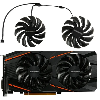 2Pcs/Set PLD09210S12HH,GPU Cooler,Video Card Fan,For Gigabyte RX480 RX580 RX570 RX 470 480 570 580 GAMING,Graphics Card Cooling 1