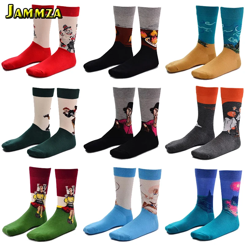 Новинка парижские винтажные модные носки унисекс счастливые для женщин и мужчин