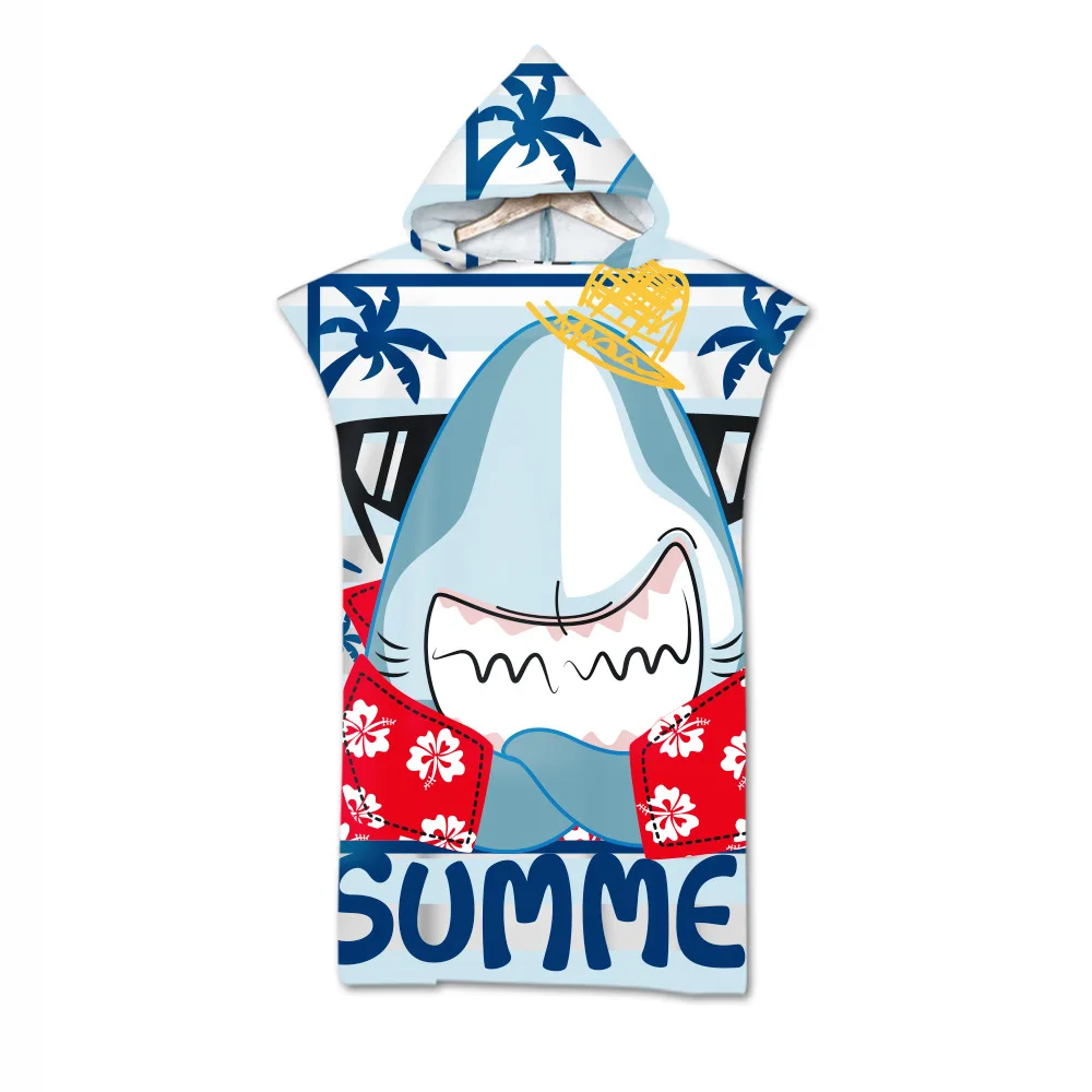 Прямая поставка полотенце с капюшоном 3D принтом животного носимое банное для