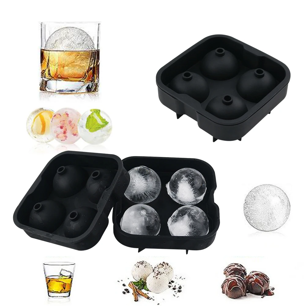 

Large Ice Cube Tray Ball Maker Big Silicone Mold Sphere Whiskey Round Mould