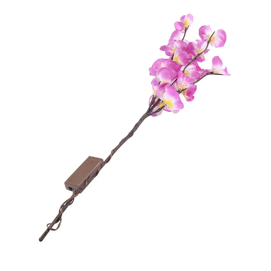 Purple Orchid Thrisdar 20 светодиодный Светодиодный светильник с имитацией ветви орхидеи 73 см ваза кофейная Цветочная лампа светодиодный светильник с веткой ивы Рождественский вечерние светильник для свадьбы - Испускаемый цвет: Purple Orchid