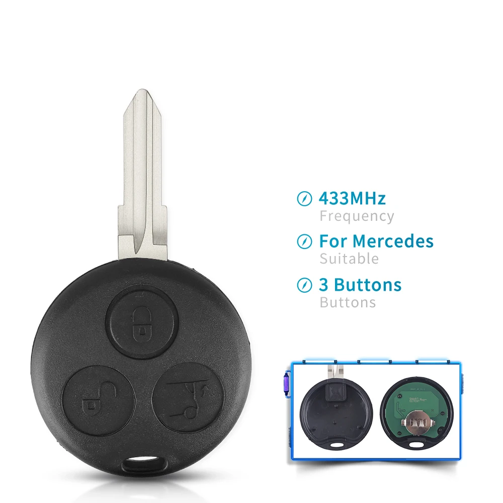 Chiave telecomando per Mercedes Benz SMART Fortwo 450 Forfour Roadster 3 Bottoni 15 Chiave telecomando per Mercedes Benz SMART Fortwo 450 Forfour Roadster 3 Bottoni - Hea552e890ec44c4db33cd6e66c87142f5