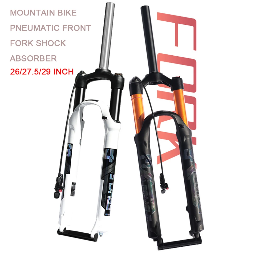 LEBYCLE Магниевый сплав MTB Велосипед Вилка Проволочная пневматическая подвеска