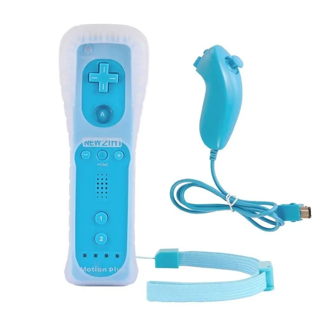 

2 in 1 For Nintend Wii Remote Gamepad Controller Built-in Motion Plus Bluetooth Wireless Remote Controle For Wii Nunchuck Joypad